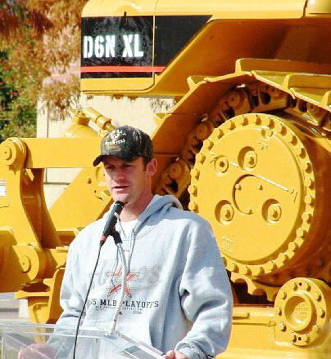 Roy Oswalt and his bulldozer