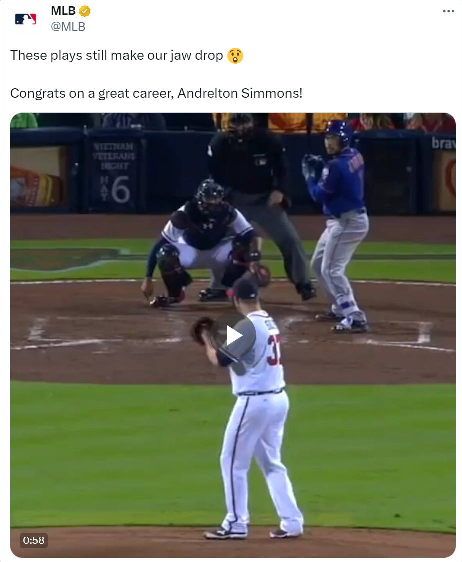 Andrelton Simmons post from MLB