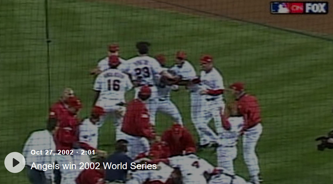 Angels win the 2002 World Series
