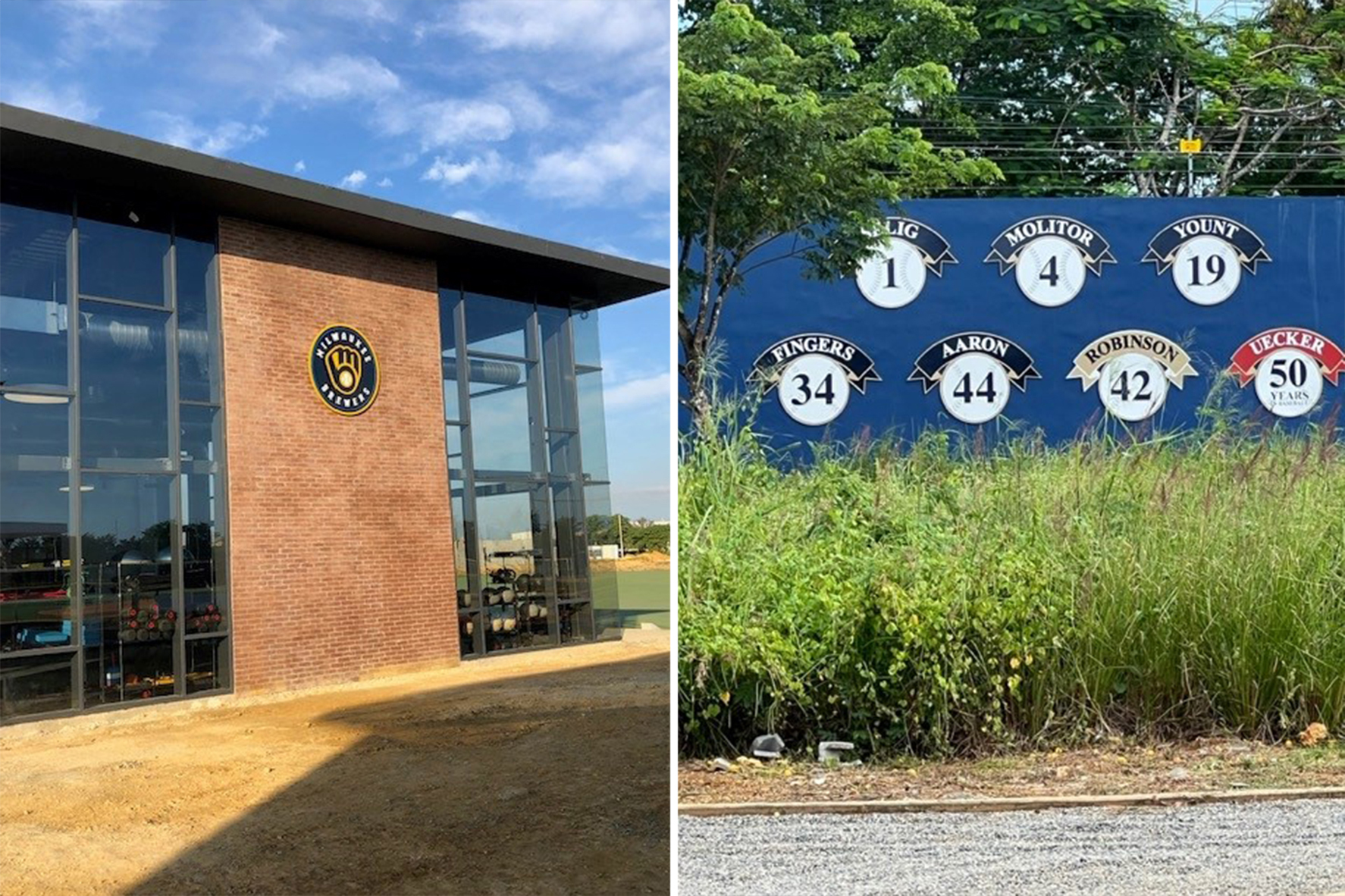 Left: Gym / Right: Retired numbers