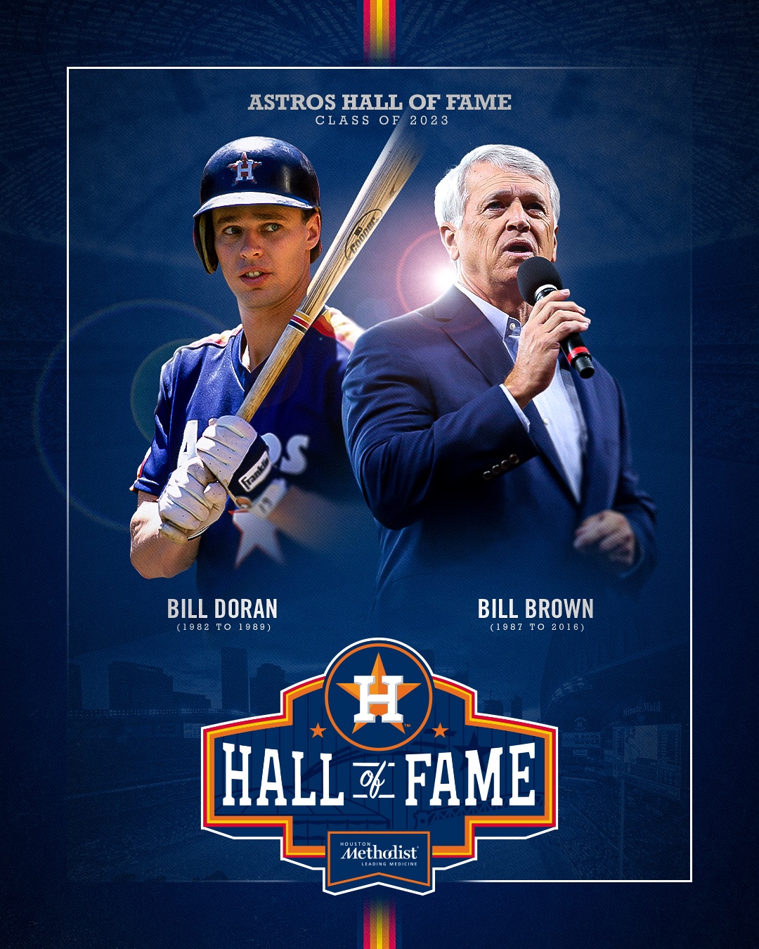 Bill Doran and Bill Brown Astros Hall of Fame