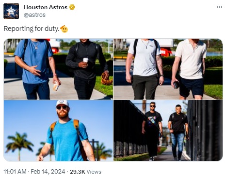Astros social media post