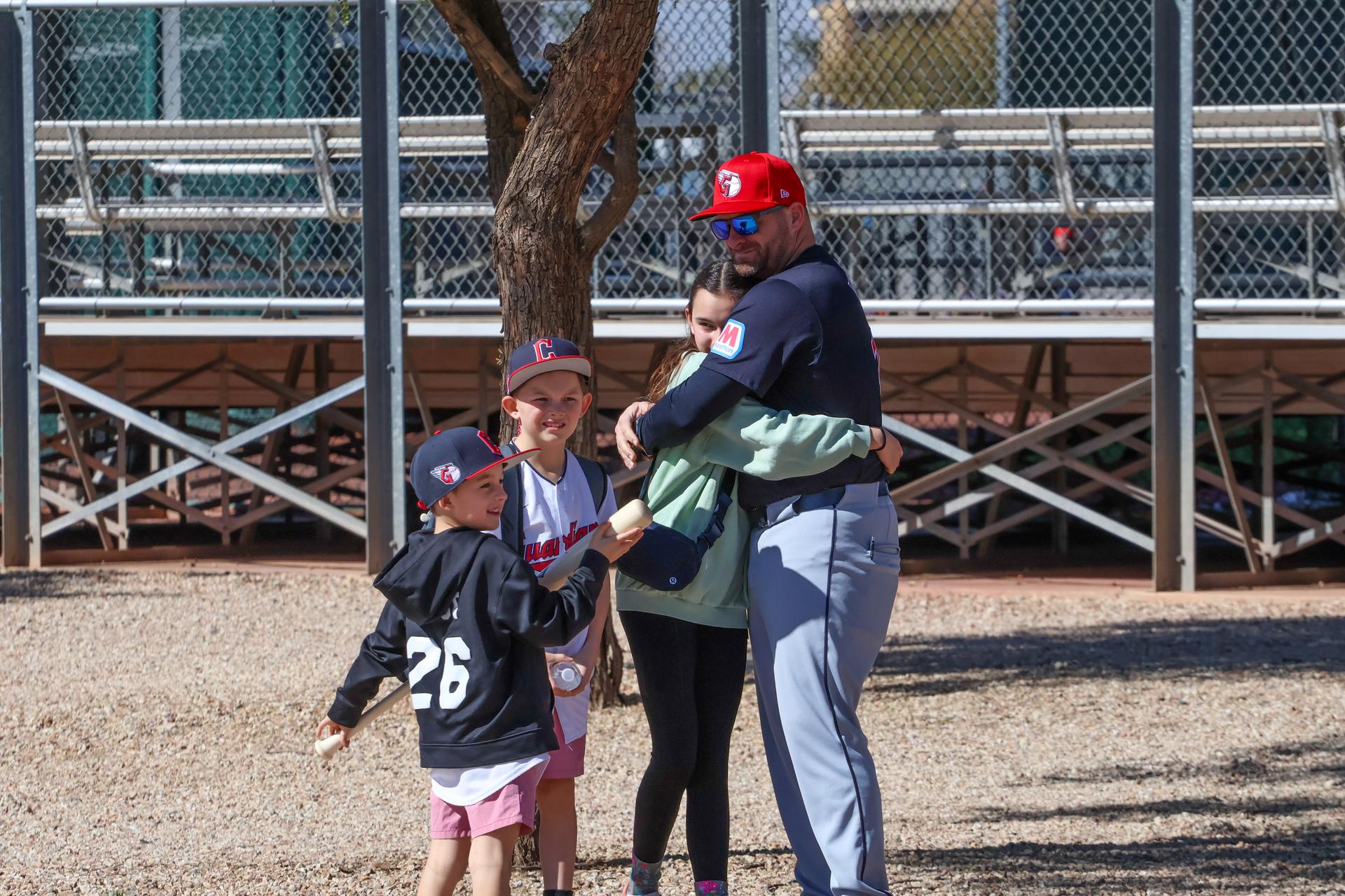 Stephen Vogt and his family at Spring Training