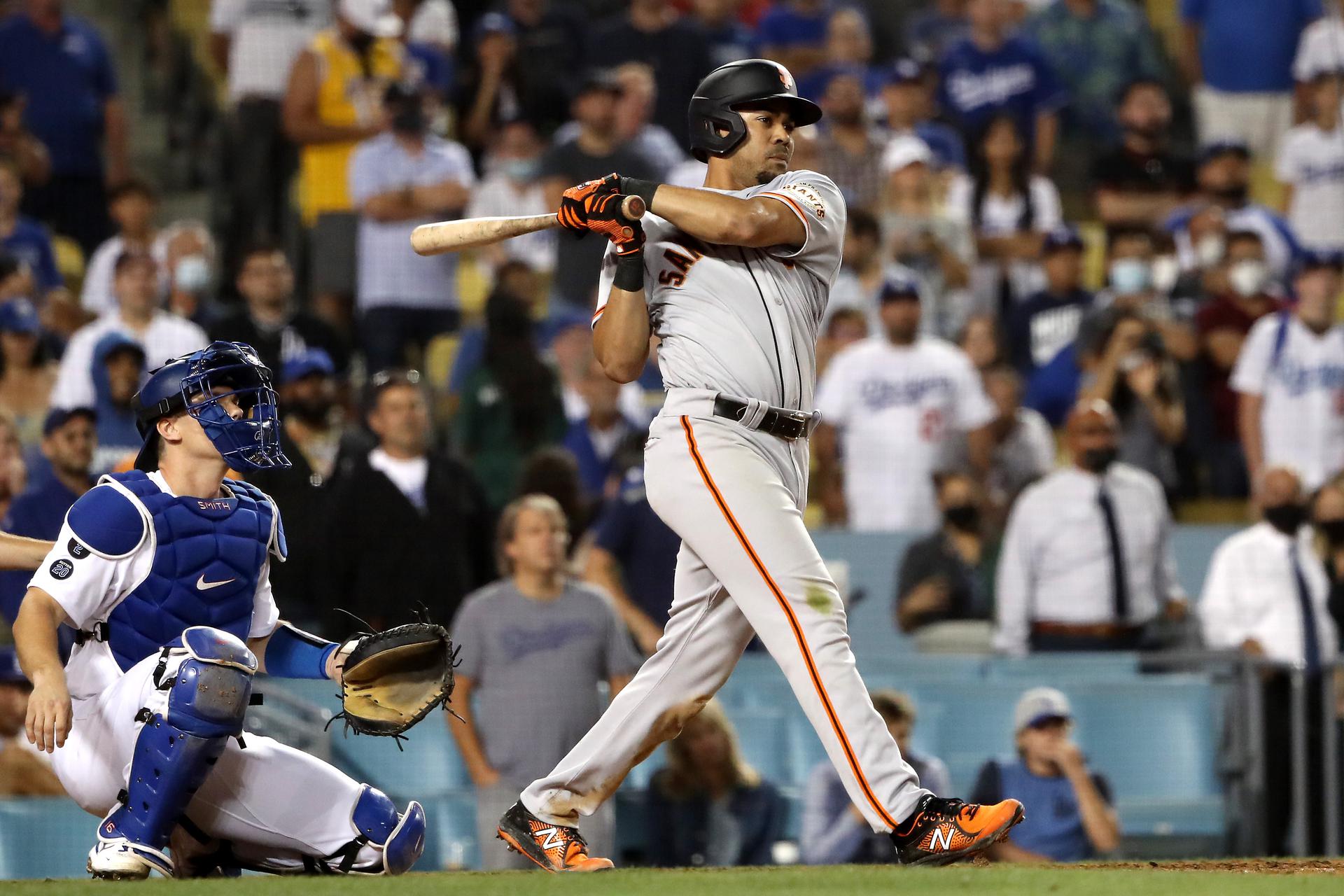 SF Giants' Flores stuns Dodgers, Rogers gets redemption in LA