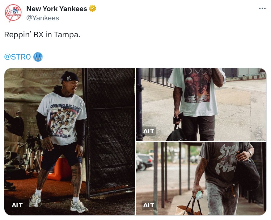 Yankees social media post