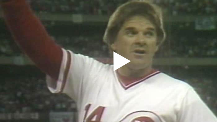 Pete Rose sets career hits record