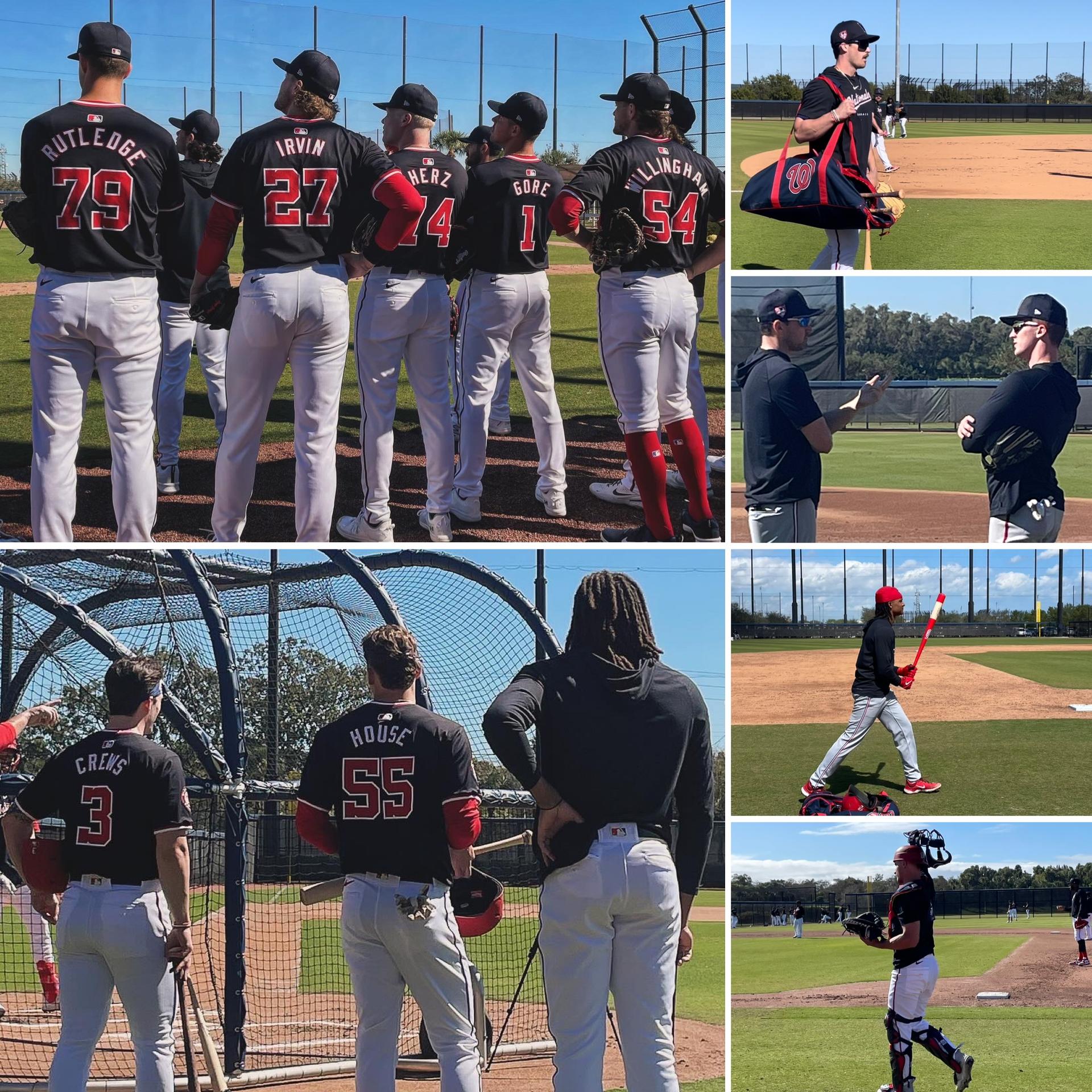 Nationals players at the team's Spring Training complex