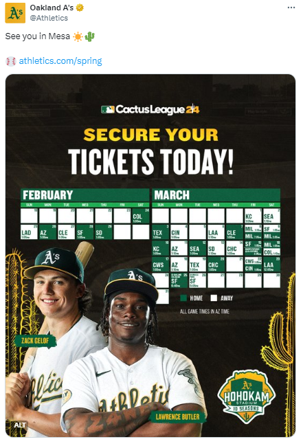 A's tickets