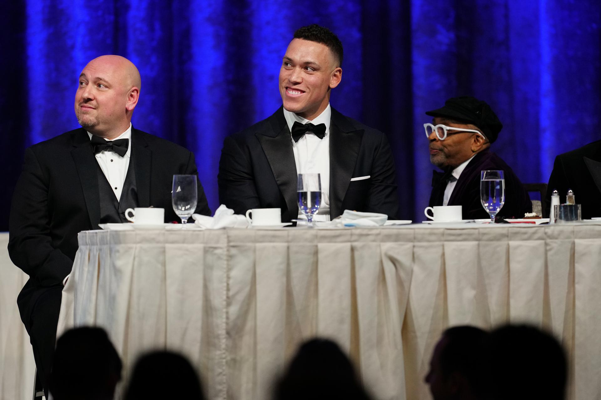Aaron Judge with Bryan Hoch and Spike Lee