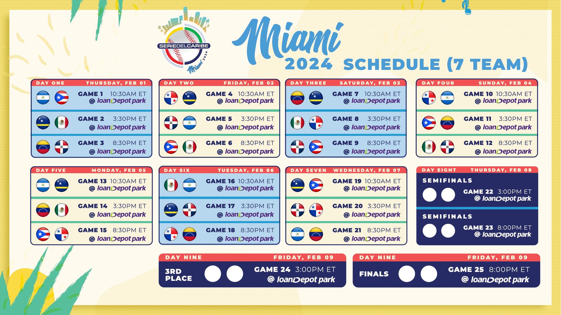 Caribbean Series schedule