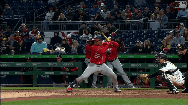 Juan Soto hitting a home run