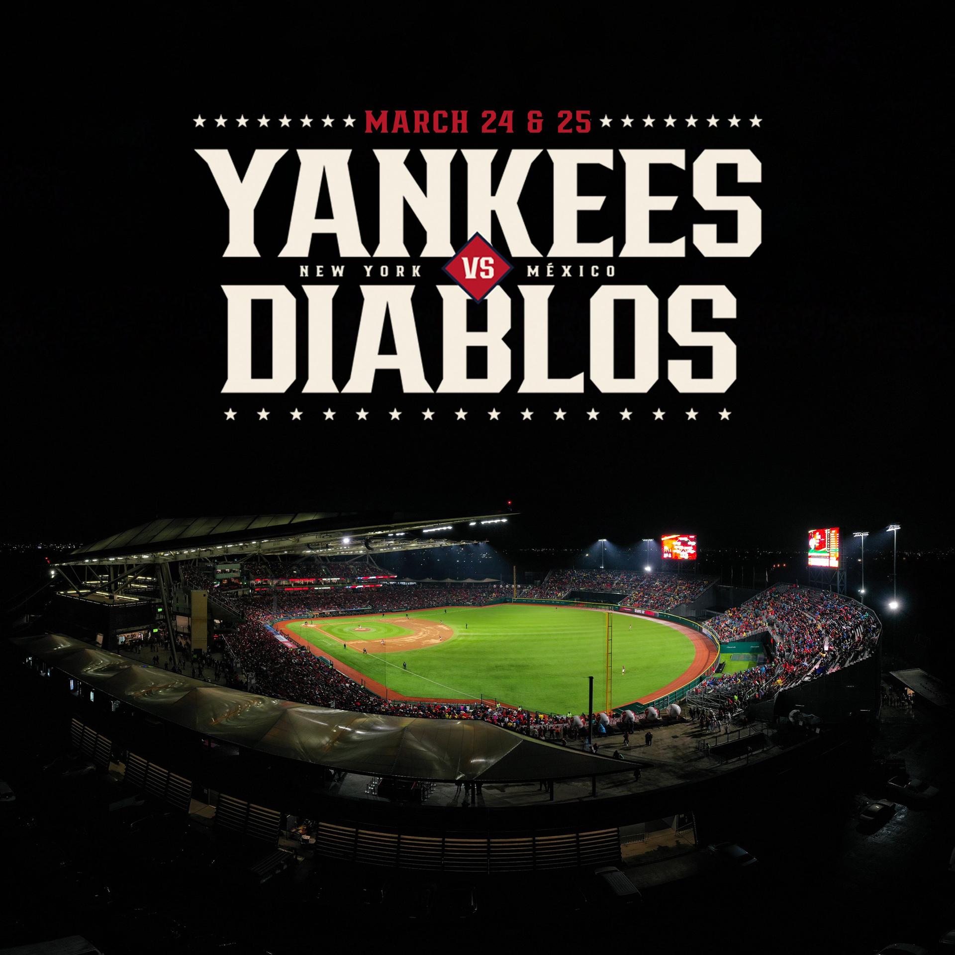 Yankees vs. Diablos graphic