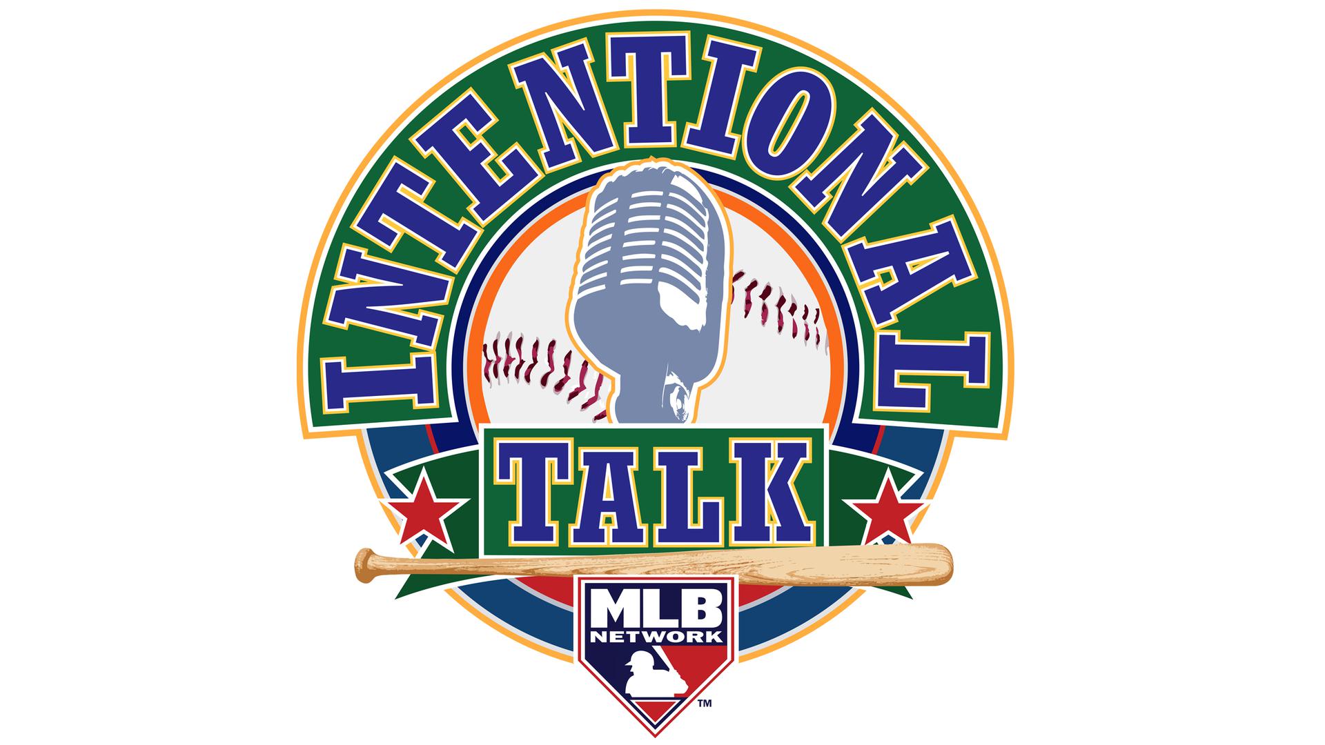 The Intentional Talk logo featuring a microphone over a baseball in the middle of the circle