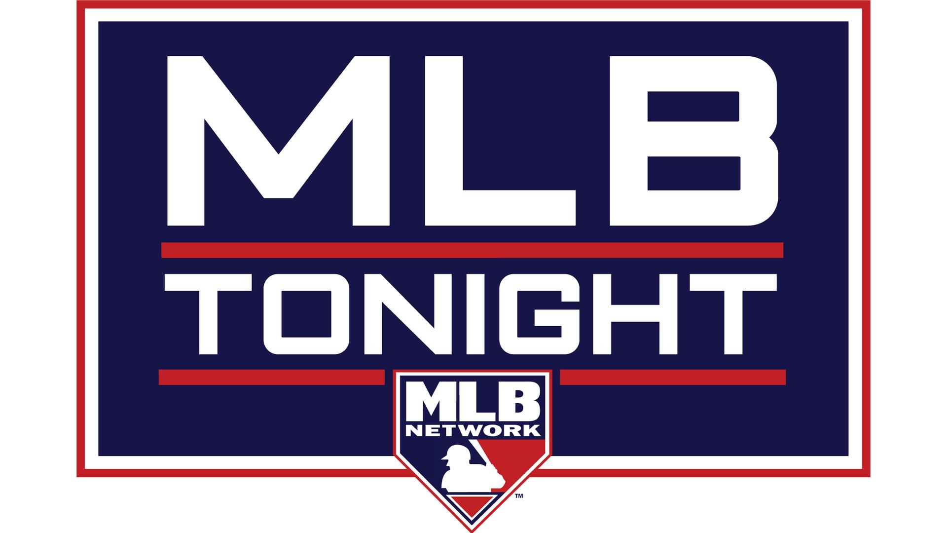 Red, white and blue MLB Tonight logo