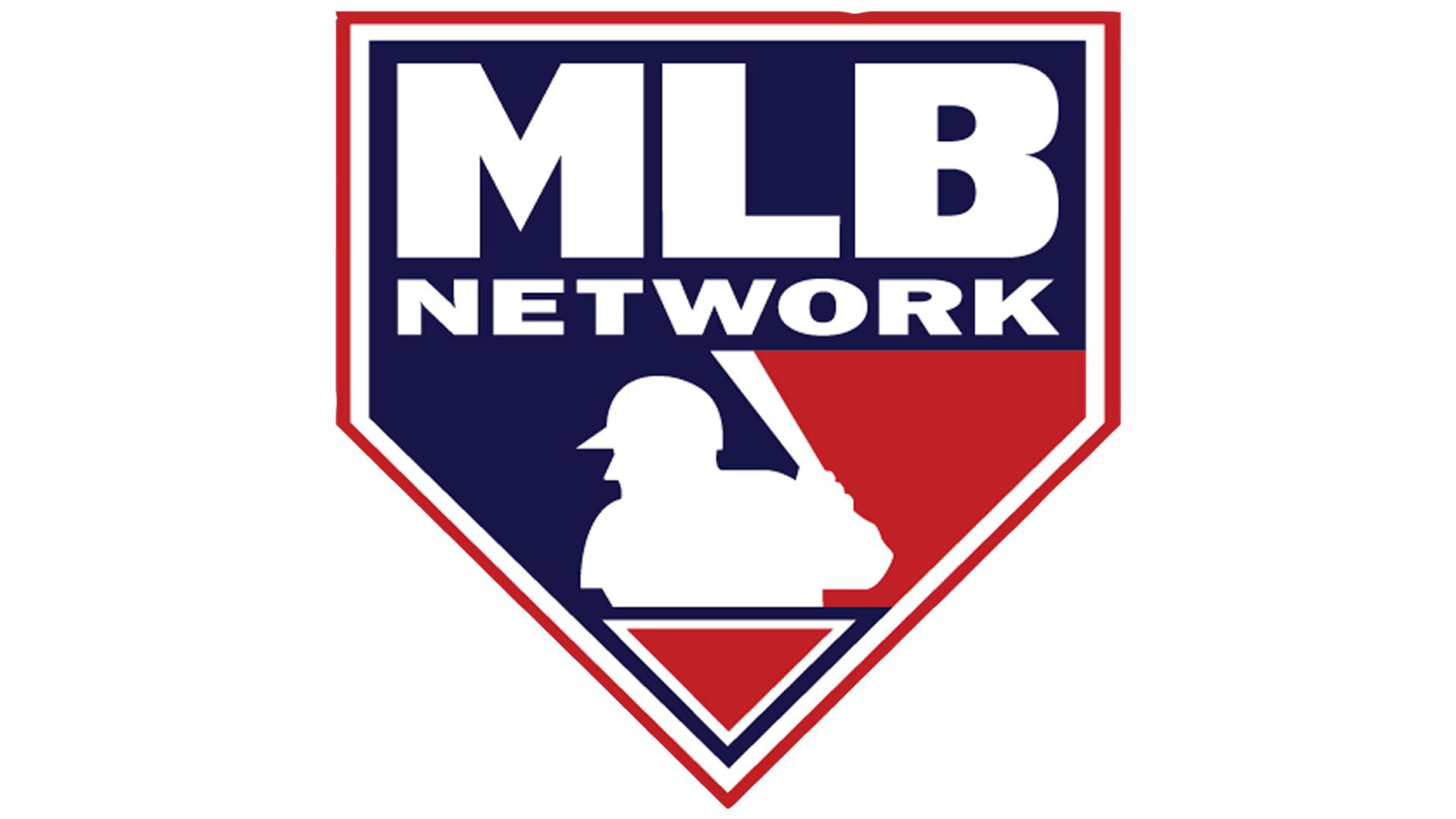 MLB Tonight red, white and blue home plate logo