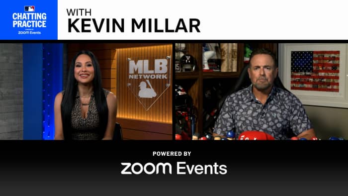 A screengrab shows a split screen image of Siera Santos and Kevin Millar