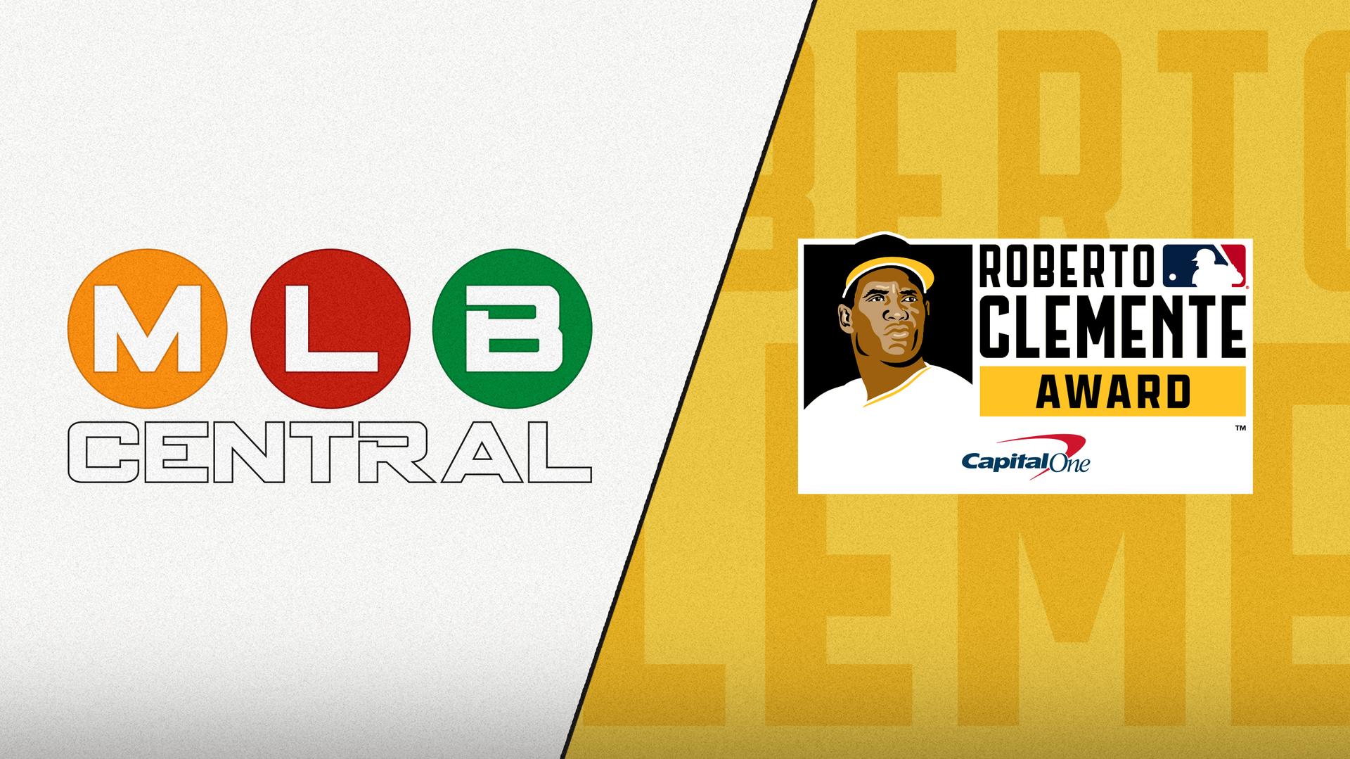 MLB Central logo and Roberto Clemente Award logo