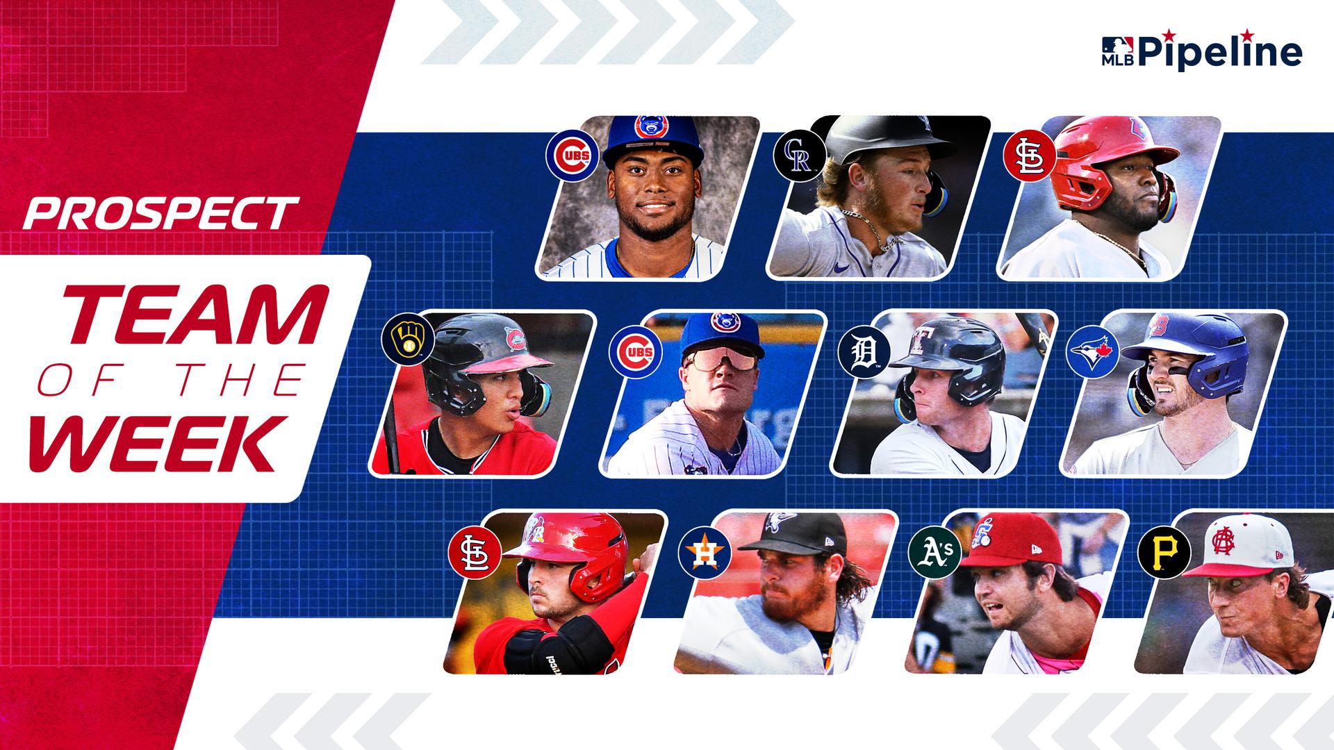 A photo illustration of 10 prospects in a grid