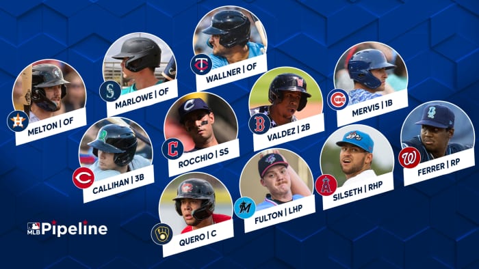 Graphic displaying last week's top prospects in baseball