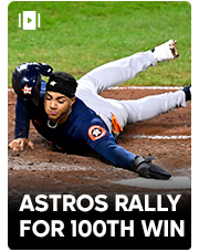 Astros rally for 100th win