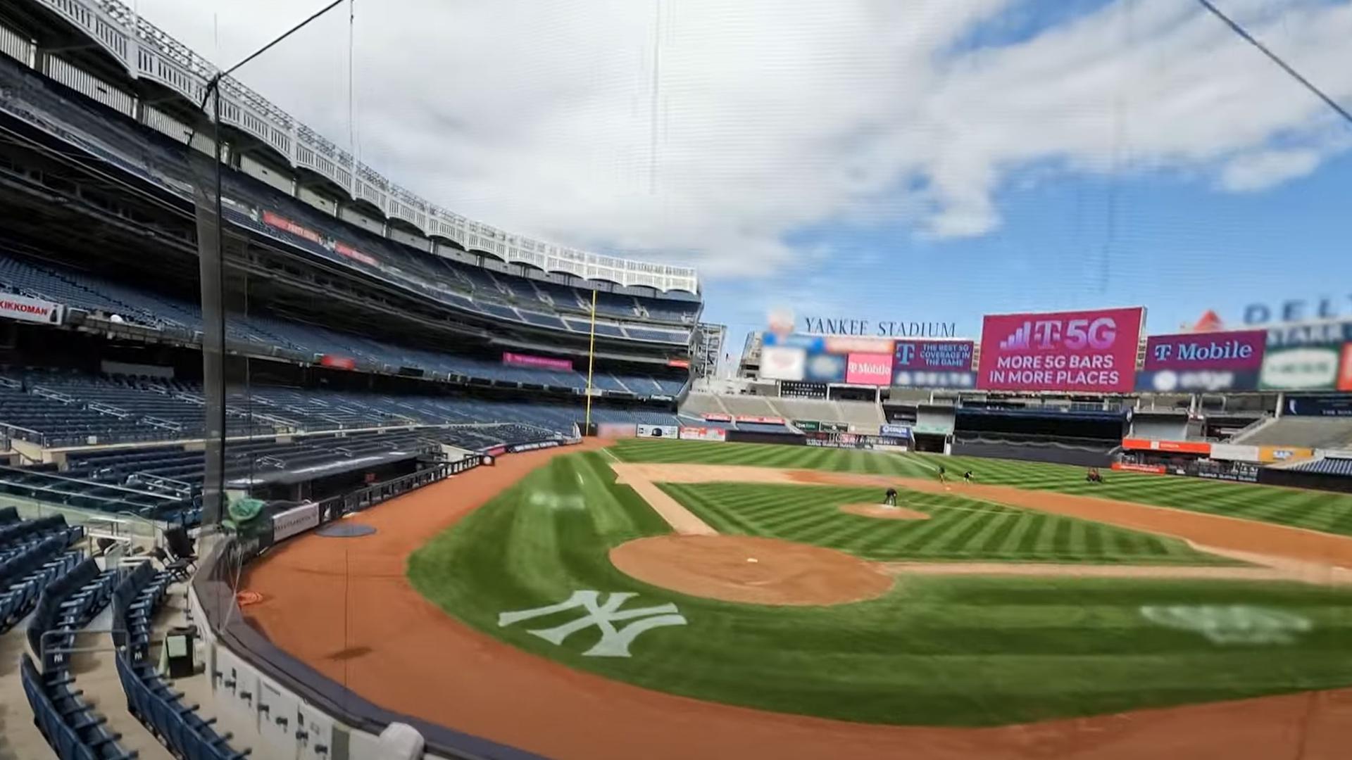 Drone view of Yankee Stadium
